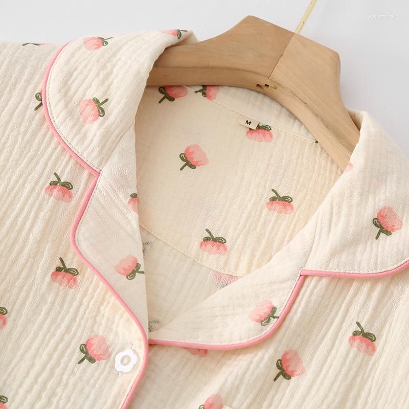 ALVA - VIT SÖT PYJAMAS MED BLOMMOR