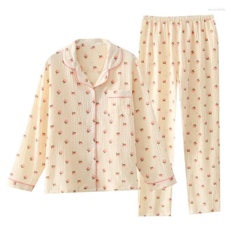 ALVA - VIT SÖT PYJAMAS MED BLOMMOR