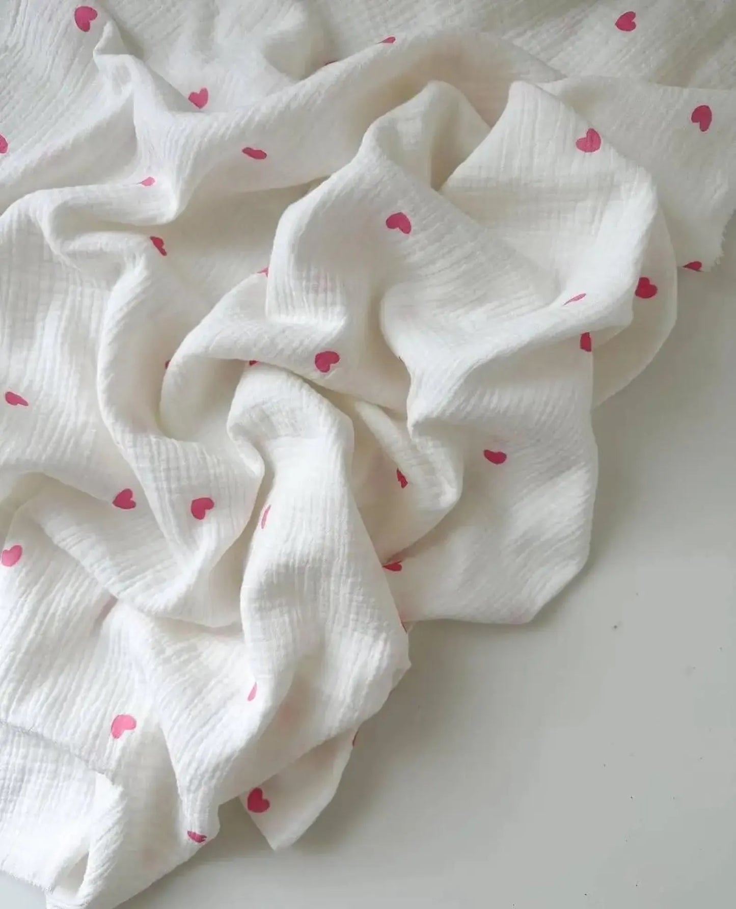 HEDDA - ROSA LÅNGÄRMAD ROMANTISK PYJAMAS MED SMÅ HJÄRTAN