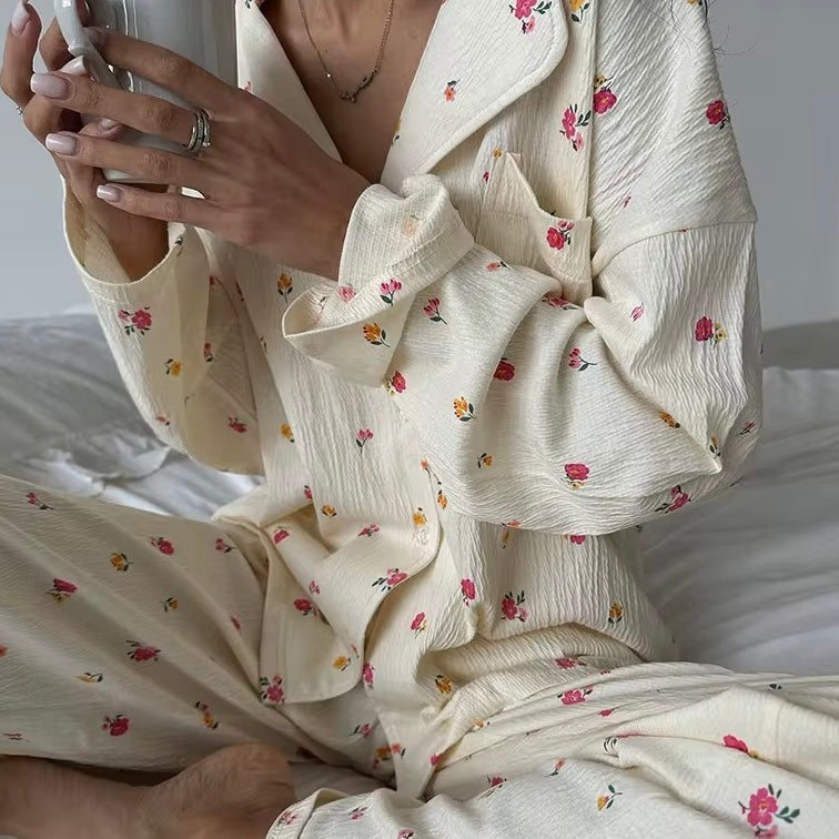 FELICIA - WHITE FLORAL PYJAMAS