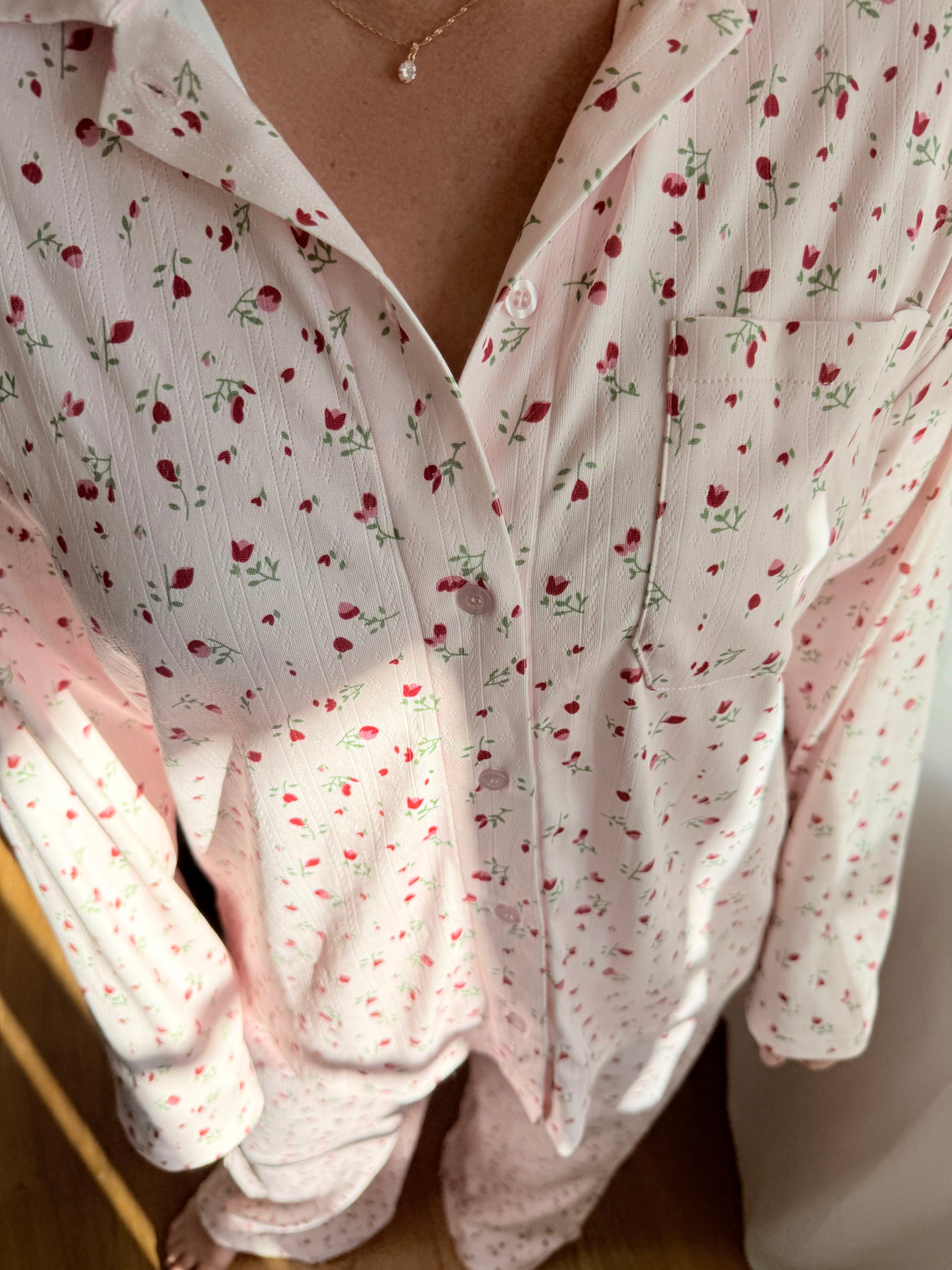 Romantic Bloom - Matchande pyjamasset i bomull