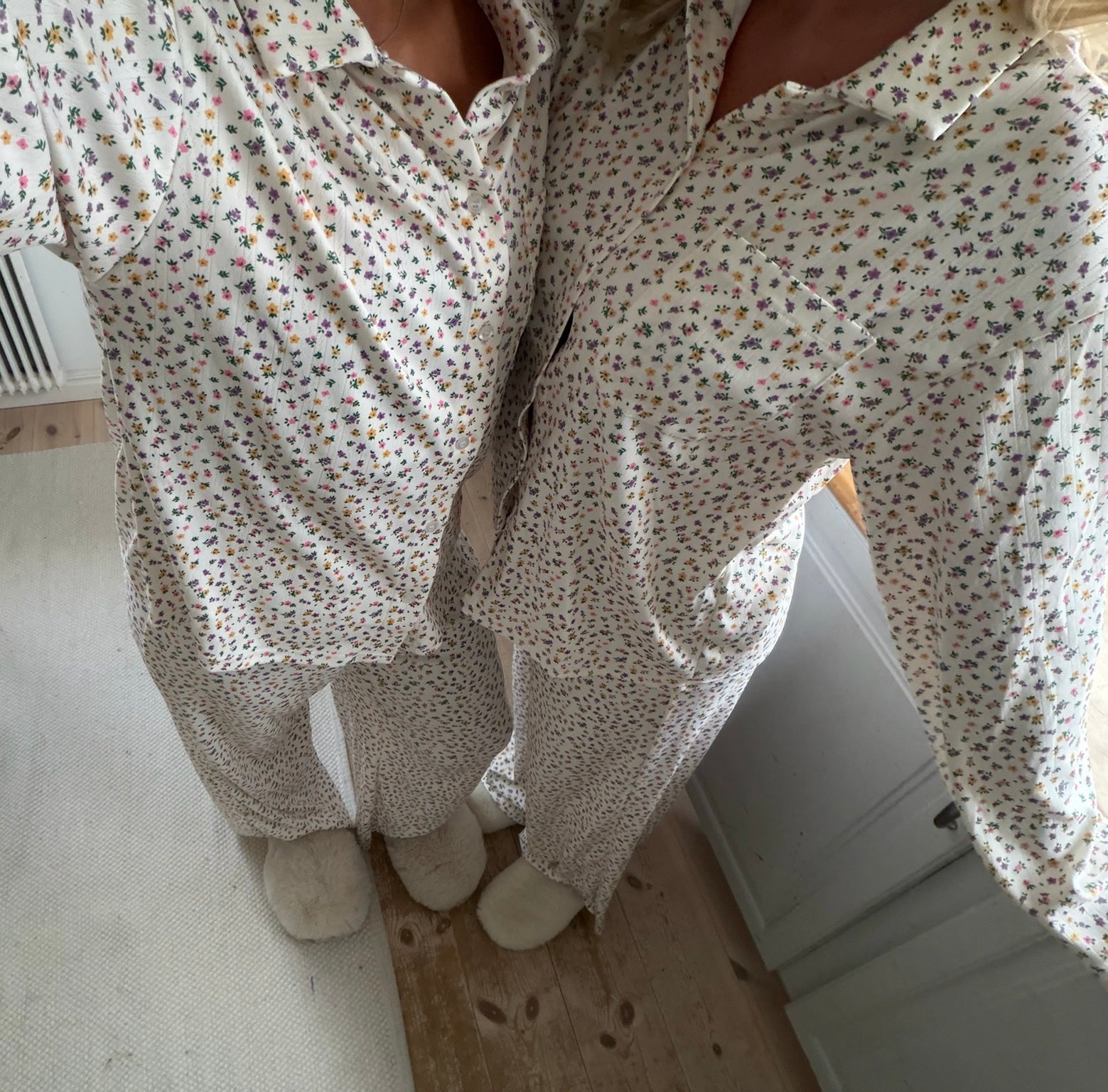 Ditsy Bouquet – Pointelle pyjamas i bomull