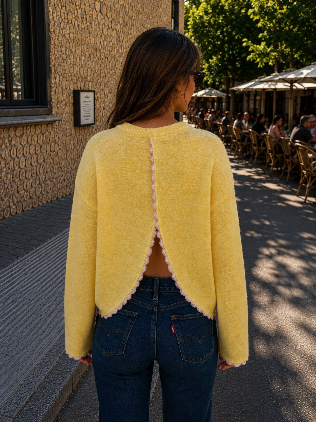 Open back knit