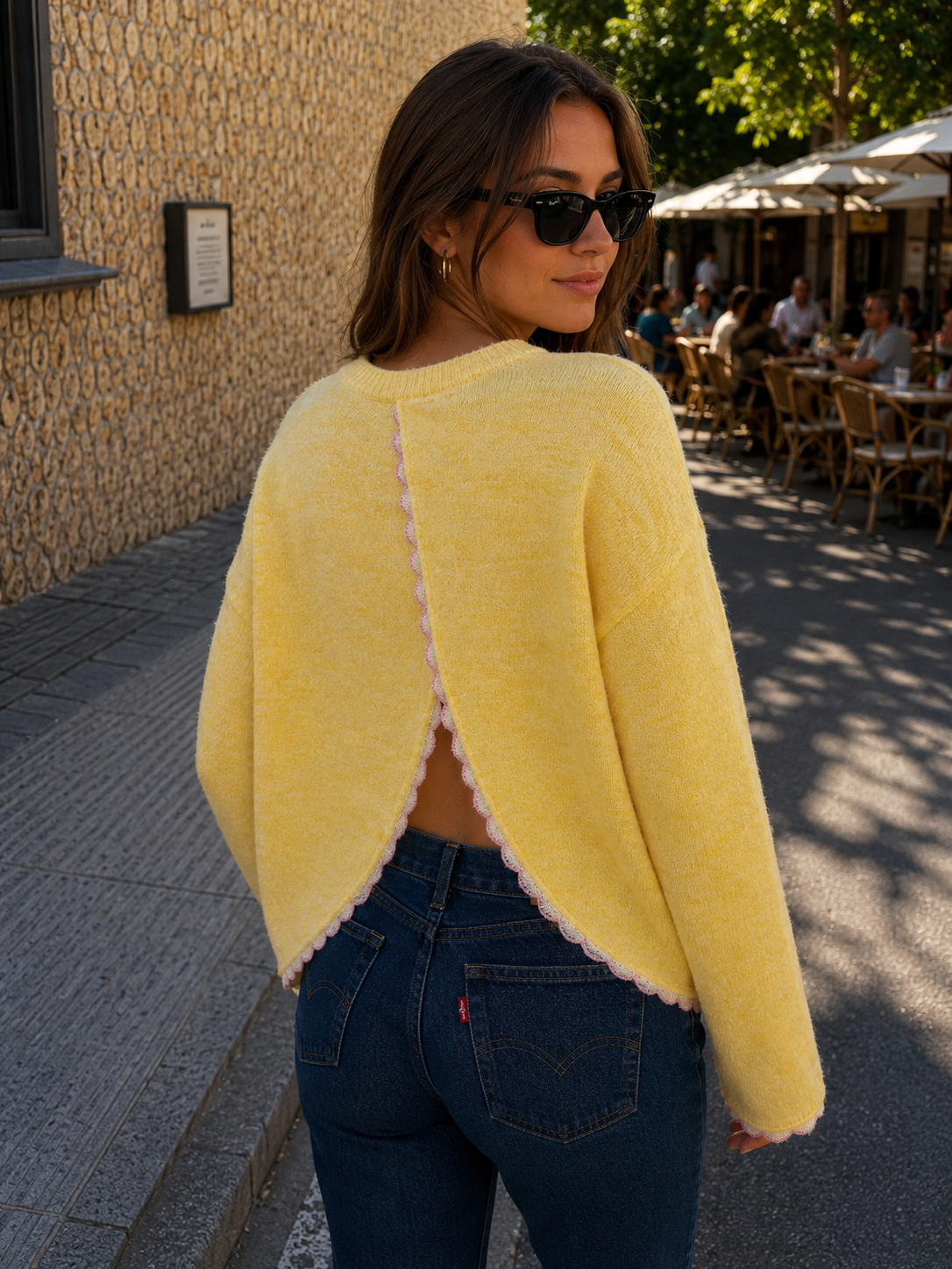 Open back knit