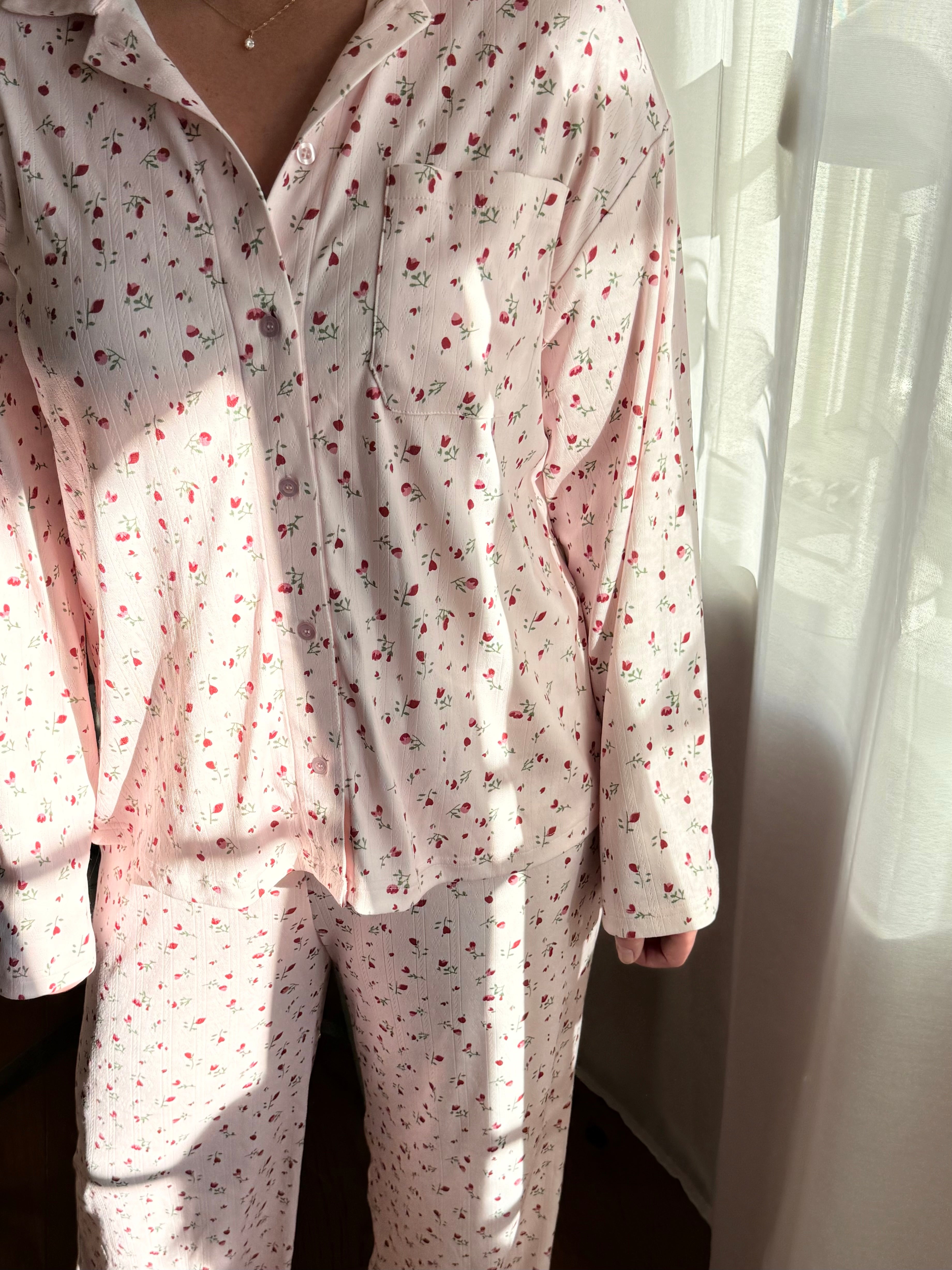 Romantic Bloom - Matchande pyjamasset i bomull