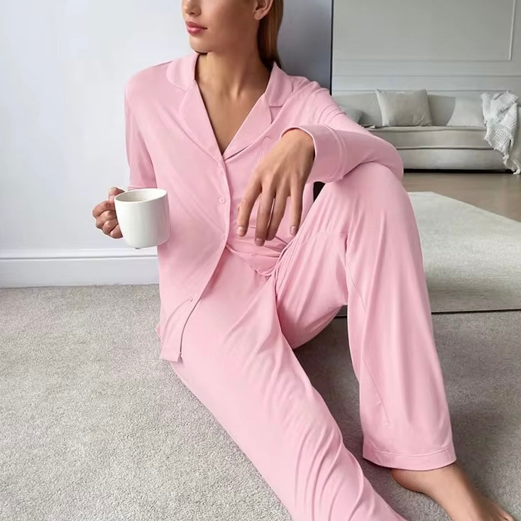 AMELIA - PINK PAJAMAS SET IN MODAL LADIES