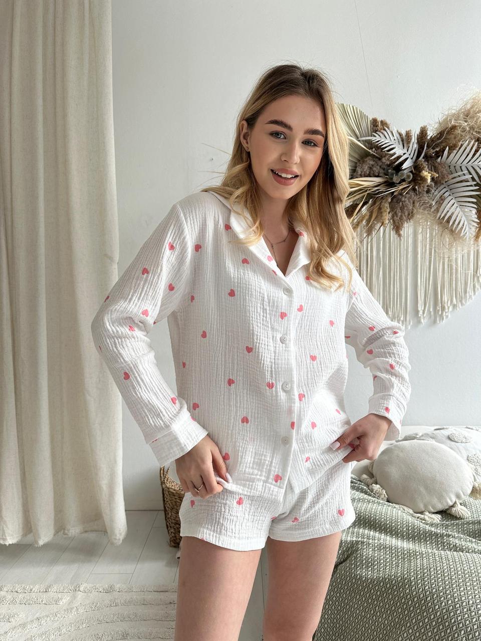 SELMA - PYJAMAS SET WITH PINK HEART