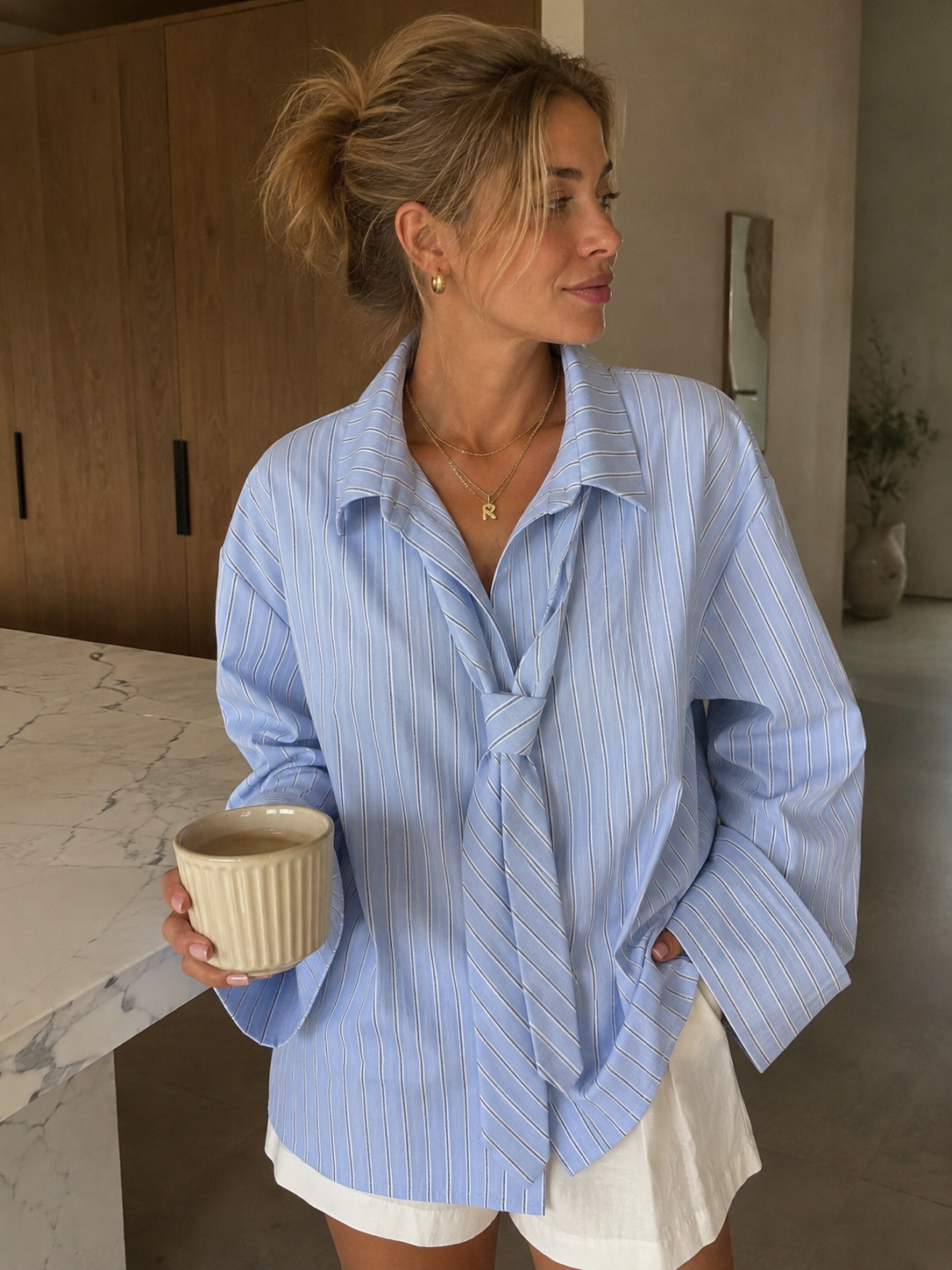 Livia tie shirt