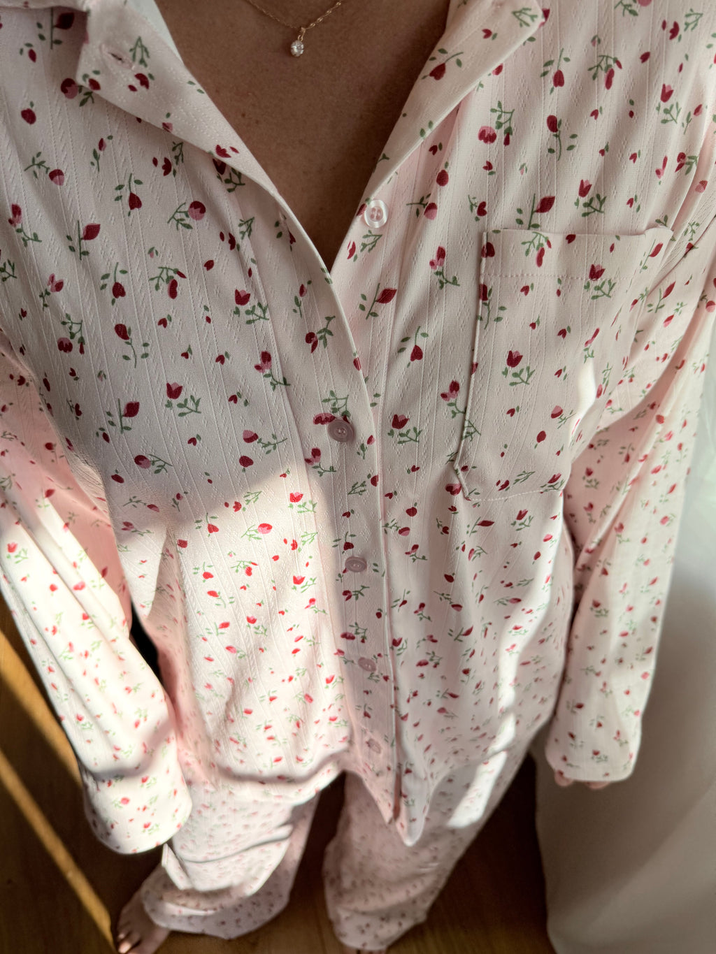 Romantic Bloom - Matchande pyjamasset i bomull