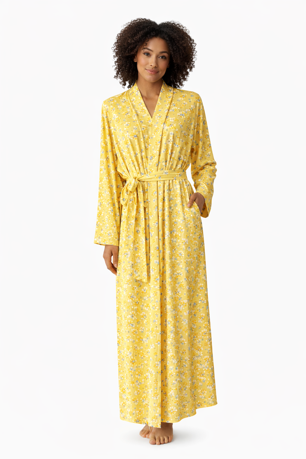 Citrus Limonia – Ribbad morgonrock i modal