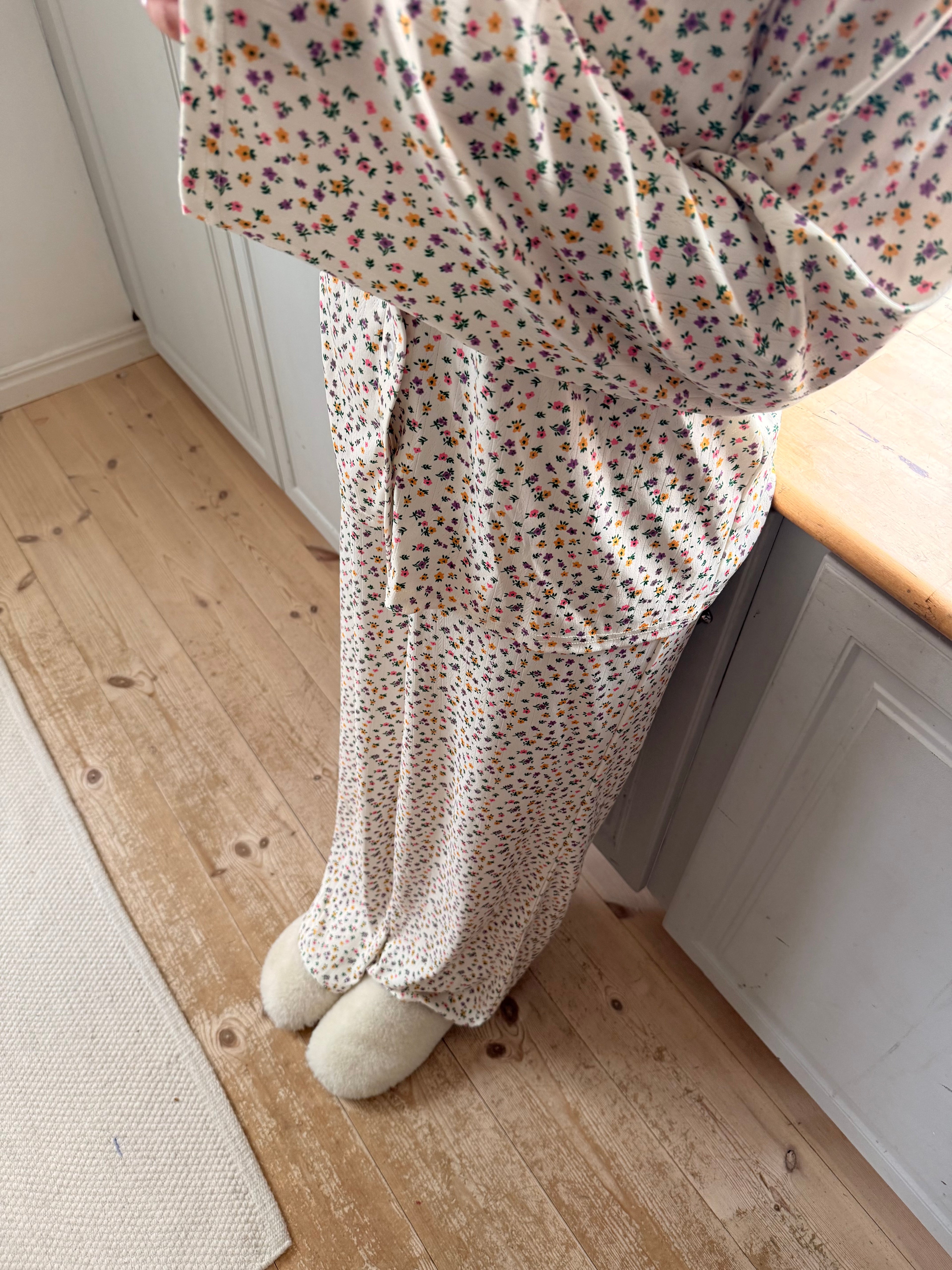 Ditsy Bouquet – Pointelle pyjamas i bomull