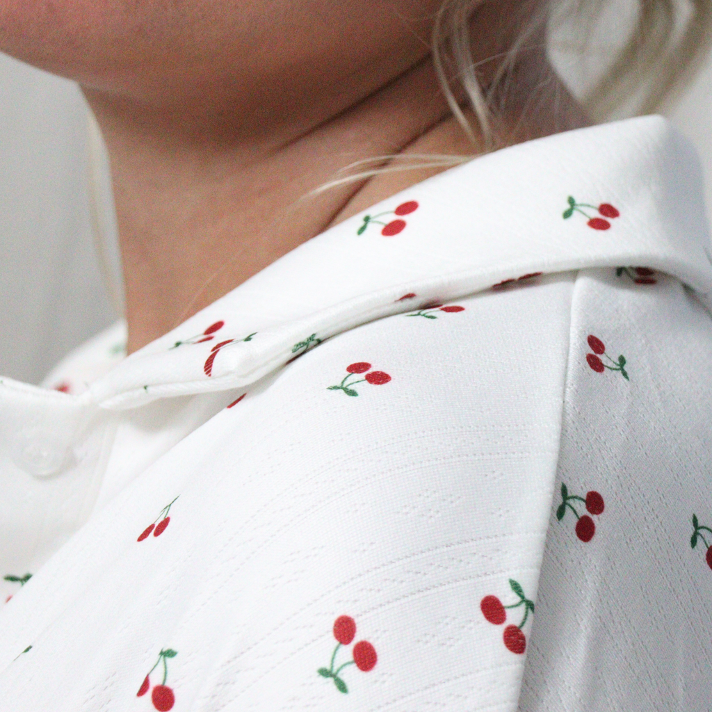 Sweet Cherry – Pointelle pyjamasset i bomull