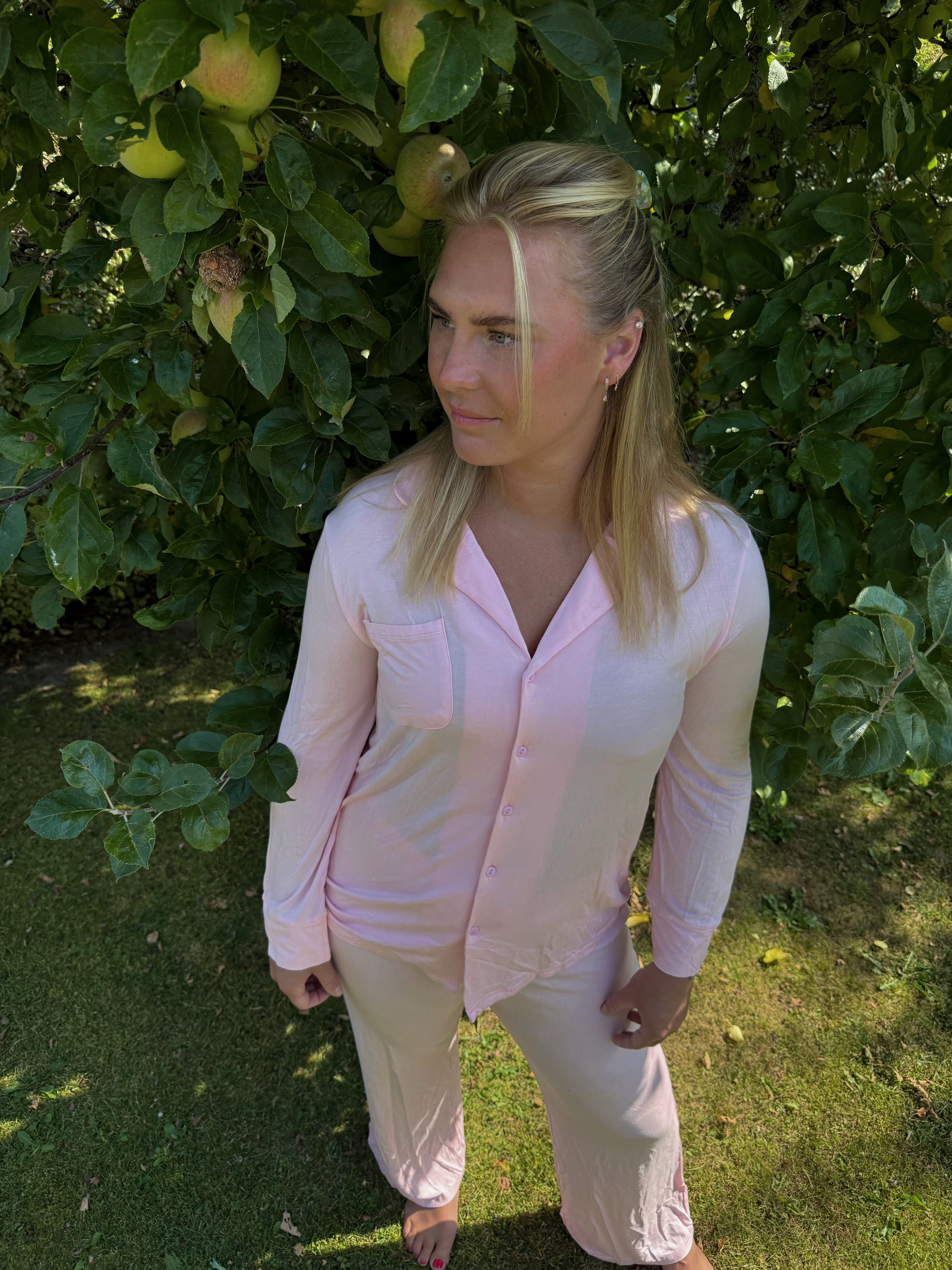 AMELIA - PINK PAJAMAS SET IN MODAL LADIES