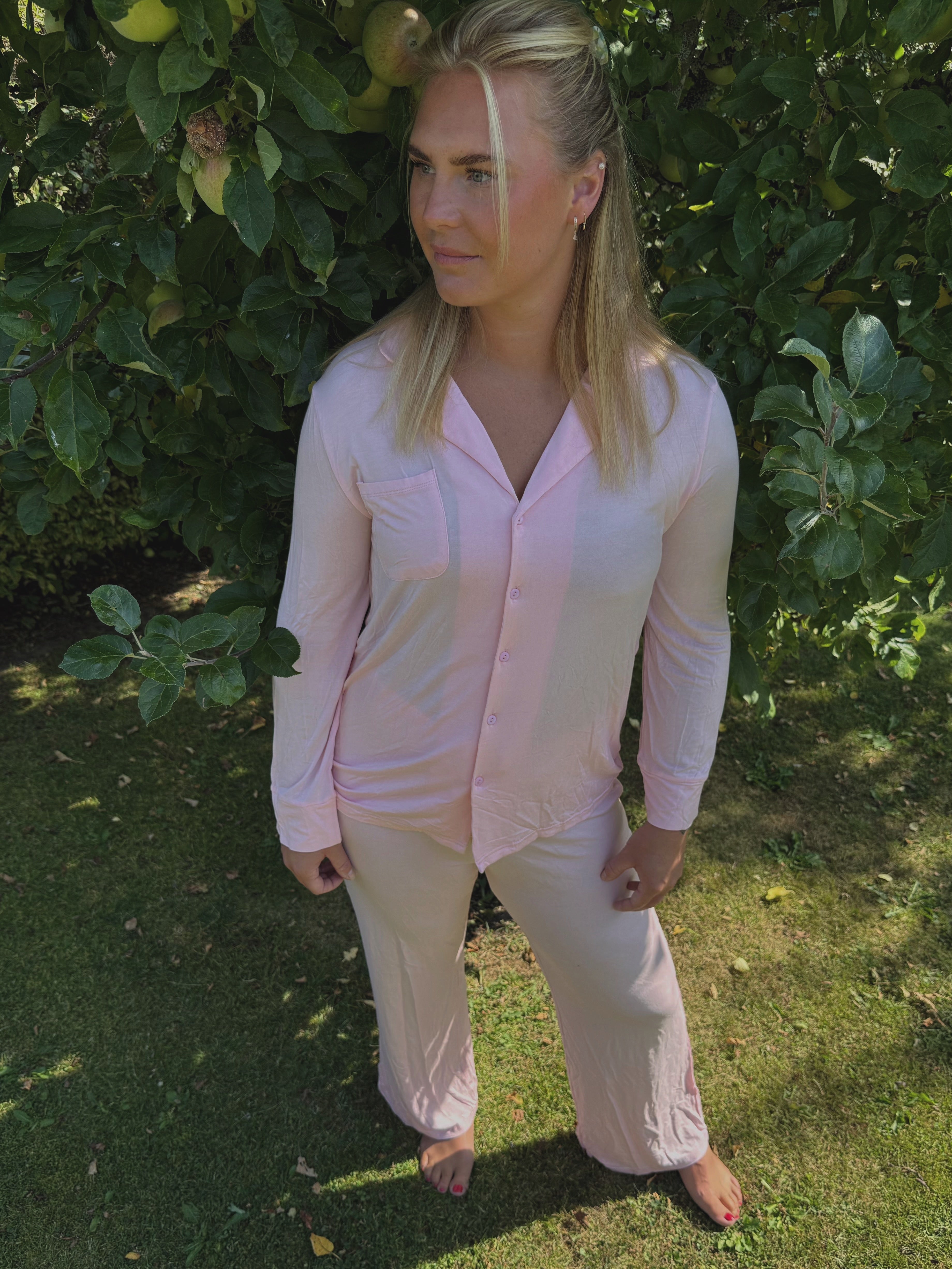 AMELIA - PINK PAJAMAS SET IN MODAL LADIES